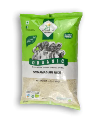 24 MANTRA ORGANIC Organic Sonamasuri Rice 4 LBS